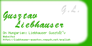 gusztav liebhauser business card